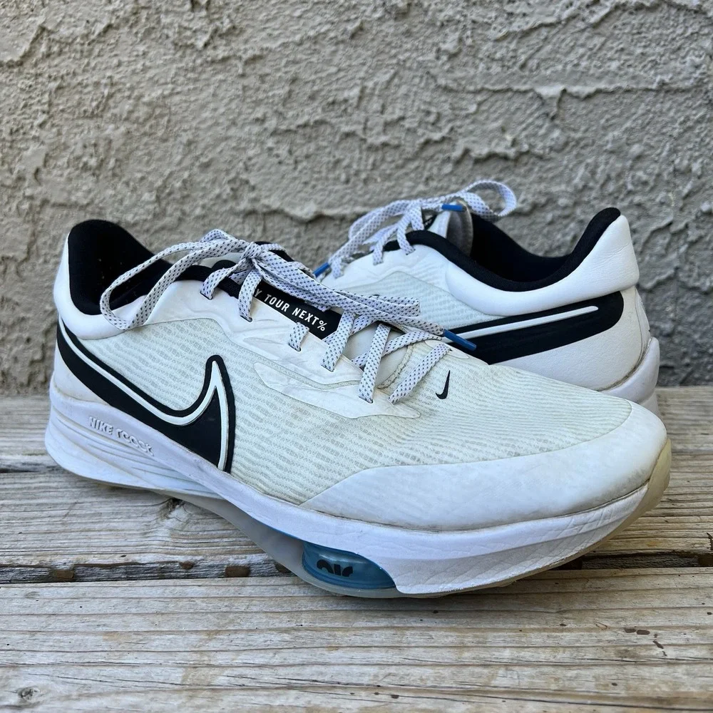 Nike Shoes Men Size 12.5 Air Zoom Infinity Tour NEXT% Golf White Blue DC5221-103
